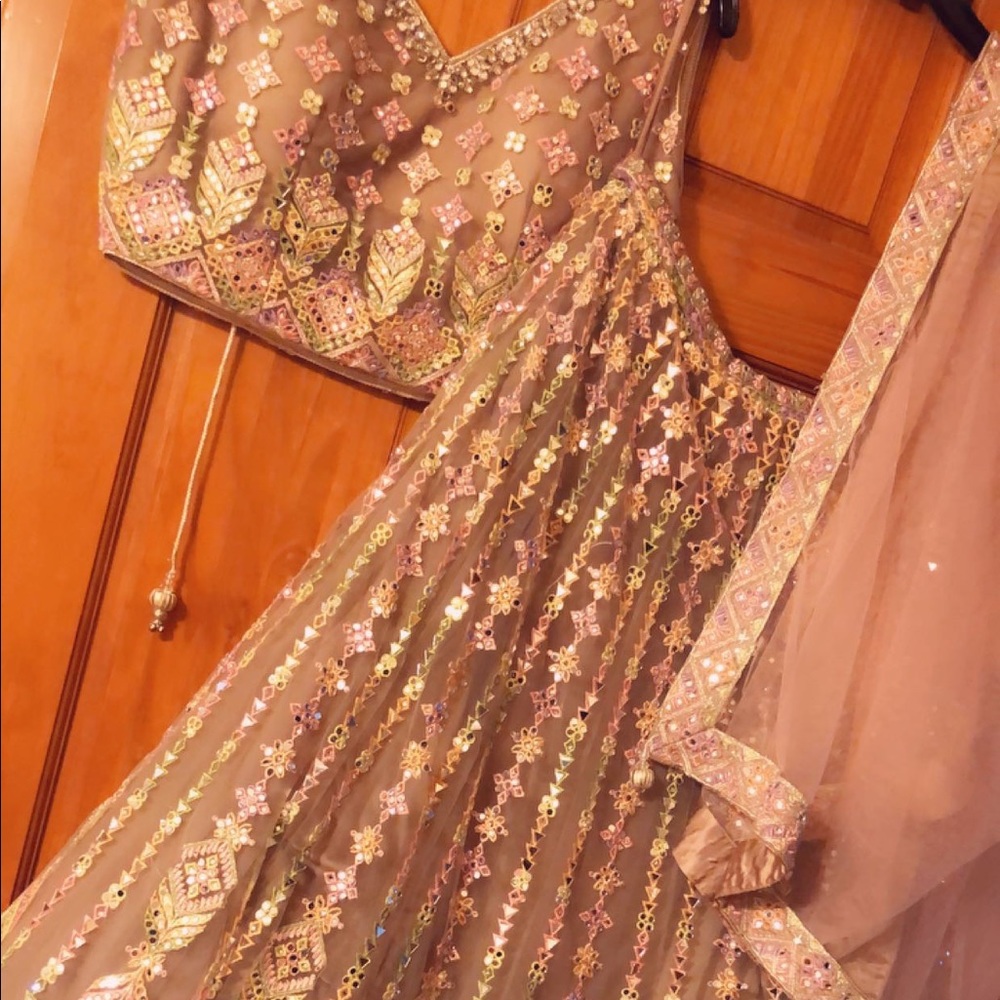Mirror work heavy lehenga
